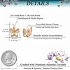 image:imageEVEVIC Austrian Crystal Butterfly Earrings Drop Leverback Earrings for Women 14K Rose Gold Plated Hypoallergenic Jewelry GiftsLight Topaz