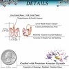 image:imageEVEVIC Austrian Crystal Butterfly Earrings Drop Leverback Earrings for Women 14K Rose Gold Plated Hypoallergenic Jewelry GiftsPink