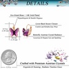 image:imageEVEVIC Austrian Crystal Butterfly Earrings Drop Leverback Earrings for Women 14K Rose Gold Plated Hypoallergenic Jewelry GiftsPurple