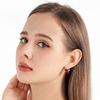 image:imageEVEVIC Austrian Crystal Butterfly Earrings Drop Leverback Earrings for Women 14K Rose Gold Plated Hypoallergenic Jewelry GiftsRed