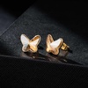 image:imageEVEVIC Austrian Crystal Butterfly Stud Earrings for Women S925 Sterling Silver Post with 14K Gold Plated Hypoallergenic Jewelry GiftLight Topaz