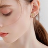 image:imageEVEVIC Austrian Crystal Butterfly Stud Earrings for Women S925 Sterling Silver Post with 14K Gold Plated Hypoallergenic Jewelry GiftLight Topaz