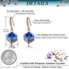 image:imageEVEVIC Austrian Crystal Cube Drop Earrings for Women14K Gold Plated  HypoallergenicGeometric Cube EarringsCrystal Dangle EarringsRhinestone FishhookEasy To WearGift for WomenBlueRose Goldtone