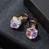 image:imageEVEVIC Austrian Crystal Cube Drop Earrings for Women14K Gold Plated  HypoallergenicGeometric Cube EarringsCrystal Dangle EarringsRhinestone FishhookEasy To WearGift for WomenAurora Borealis