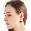 image:imageEVEVIC Austrian Crystal Cube Drop Earrings for Women14K Gold Plated  HypoallergenicGeometric Cube EarringsCrystal Dangle EarringsRhinestone FishhookEasy To WearGift for WomenEmerald