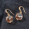 image:imageEVEVIC Austrian Crystal Cube Drop Earrings for Women14K Gold Plated  HypoallergenicGeometric Cube EarringsCrystal Dangle EarringsRhinestone FishhookEasy To WearGift for WomenTopaz