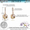 image:imageEVEVIC Austrian Crystal Cube Drop Earrings for Women14K Gold Plated  HypoallergenicGeometric Cube EarringsCrystal Dangle EarringsRhinestone FishhookEasy To WearGift for WomenTopaz