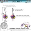 image:imageEVEVIC Austrian Crystal Cube Drop Earrings for Women14K Gold Plated  HypoallergenicGeometric Cube EarringsCrystal Dangle EarringsRhinestone FishhookEasy To WearGift for WomenRainbow Silvertone