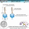 image:imageEVEVIC Austrian Crystal Cube Drop Earrings for Women14K Gold Plated  HypoallergenicGeometric Cube EarringsCrystal Dangle EarringsRhinestone FishhookEasy To WearGift for WomenAquamarine