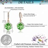 image:imageEVEVIC Austrian Crystal Cube Drop Earrings for Women14K Gold Plated  HypoallergenicGeometric Cube EarringsCrystal Dangle EarringsRhinestone FishhookEasy To WearGift for WomenGreen