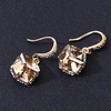 image:imageEVEVIC Austrian Crystal Cube Drop Earrings for Women14K Gold Plated  HypoallergenicGeometric Cube EarringsCrystal Dangle EarringsRhinestone FishhookEasy To WearGift for WomenTopaz