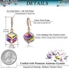 image:imageEVEVIC Austrian Crystal Cube Drop Earrings for Women14K Gold Plated  HypoallergenicGeometric Cube EarringsCrystal Dangle EarringsRhinestone FishhookEasy To WearGift for WomenRainbowRose Goldtone