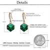 image:imageEVEVIC Austrian Crystal Cube Drop Earrings for Women14K Gold Plated  HypoallergenicGeometric Cube EarringsCrystal Dangle EarringsRhinestone FishhookEasy To WearGift for WomenEmerald