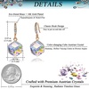 image:imageEVEVIC Austrian Crystal Cube Drop Earrings for Women14K Gold Plated  HypoallergenicGeometric Cube EarringsCrystal Dangle EarringsRhinestone FishhookEasy To WearGift for WomenAurora Borealis