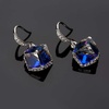 image:imageEVEVIC Austrian Crystal Cube Drop Earrings for Women14K Gold Plated  HypoallergenicGeometric Cube EarringsCrystal Dangle EarringsRhinestone FishhookEasy To WearGift for WomenBlue CrystalSilvertone