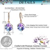 image:imageEVEVIC Austrian Crystal Cube Drop Earrings for Women14K Gold Plated  HypoallergenicGeometric Cube EarringsCrystal Dangle EarringsRhinestone FishhookEasy To WearGift for WomenVitrail Light