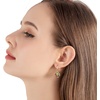 image:imageEVEVIC Austrian Crystal Cube Drop Earrings for Women14K Gold Plated  HypoallergenicGeometric Cube EarringsCrystal Dangle EarringsRhinestone FishhookEasy To WearGift for WomenRainbowRose Goldtone
