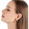 image:imageEVEVIC Austrian Crystal Cube Drop Earrings for Women14K Gold Plated  HypoallergenicGeometric Cube EarringsCrystal Dangle EarringsRhinestone FishhookEasy To WearGift for WomenEmerald
