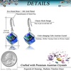 image:imageEVEVIC Austrian Crystal Cube Drop Earrings for Women14K Gold Plated  HypoallergenicGeometric Cube EarringsCrystal Dangle EarringsRhinestone FishhookEasy To WearGift for WomenBlue CrystalSilvertone