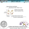 image:imageEVEVIC Austrian Crystal Double Gold Heart Dangle Earrings for Women 14K Gold Plated Hypoallergenic drop Earring Jewelry GiftPink