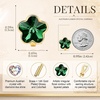 image:imageEVEVIC Austrian Crystal Flower Clip on Earrings for Women Trendy 14K Gold Plated Hypoallergenic Non Pierced Jewelry GiftEmerald Green