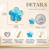 image:imageEVEVIC Austrian Crystal Flower Clip on Earrings for Women Trendy 14K Gold Plated Hypoallergenic Non Pierced Jewelry GiftLight Blue