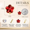 image:imageEVEVIC Austrian Crystal Flower Clip on Earrings for Women Trendy 14K Gold Plated Hypoallergenic Non Pierced Jewelry GiftRed