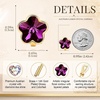 image:imageEVEVIC Austrian Crystal Flower Clip on Earrings for Women Trendy 14K Gold Plated Hypoallergenic Non Pierced Jewelry GiftTanzanite