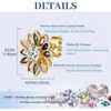 image:imageEVEVIC Austrian Crystal Flower Stud Earrings for Women Fashion 14K Gold Plated Hypoallergenic JewelryColorful Main Crystal