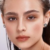 image:imageEVEVIC Austrian Crystal Flower Stud Earrings for Women Fashion 14K Gold Plated Hypoallergenic JewelryDark Blue Main Crystal