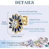 image:imageEVEVIC Austrian Crystal Flower Stud Earrings for Women Fashion 14K Gold Plated Hypoallergenic JewelryDark Blue Main Crystal