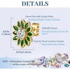 image:imageEVEVIC Austrian Crystal Flower Stud Earrings for Women Fashion 14K Gold Plated Hypoallergenic JewelryGreen Main Crystal
