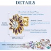 image:imageEVEVIC Austrian Crystal Flower Stud Earrings for Women Fashion 14K Gold Plated Hypoallergenic JewelryPurple Main Crystal