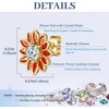 image:imageEVEVIC Austrian Crystal Flower Stud Earrings for Women Fashion 14K Gold Plated Hypoallergenic JewelryRed Main Crystal