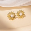 image:imageEVEVIC Austrian Crystal Flower Stud Earrings for Women Fashion 14K Gold Plated Hypoallergenic JewelryYellow Main Crystal