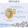 image:imageEVEVIC Austrian Crystal Flower Stud Earrings for Women Fashion 14K Gold Plated Hypoallergenic JewelryYellow Main Crystal
