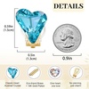 image:imageEVEVIC Austrian Crystal Heart Clip on Earrings for Women Trendy 14K Gold Plated Hypoallergenic Non Piercing Comfortable Earrings Jewelry GiftAquamarine