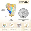 image:imageEVEVIC Austrian Crystal Heart Clip on Earrings for Women Trendy 14K Gold Plated Hypoallergenic Non Piercing Comfortable Earrings Jewelry GiftAurora Borealis