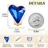 image:imageEVEVIC Austrian Crystal Heart Clip on Earrings for Women Trendy 14K Gold Plated Hypoallergenic Non Piercing Comfortable Earrings Jewelry GiftBermuda Blue
