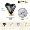 image:imageEVEVIC Austrian Crystal Heart Clip on Earrings for Women Trendy 14K Gold Plated Hypoallergenic Non Piercing Comfortable Earrings Jewelry GiftBlack
