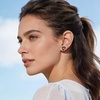 image:imageEVEVIC Austrian Crystal Heart Clip on Earrings for Women Trendy 14K Gold Plated Hypoallergenic Non Piercing Comfortable Earrings Jewelry GiftBlack
