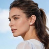 image:imageEVEVIC Austrian Crystal Heart Clip on Earrings for Women Trendy 14K Gold Plated Hypoallergenic Non Piercing Comfortable Earrings Jewelry GiftClear