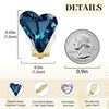 image:imageEVEVIC Austrian Crystal Heart Clip on Earrings for Women Trendy 14K Gold Plated Hypoallergenic Non Piercing Comfortable Earrings Jewelry GiftDark Blue