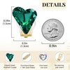 image:imageEVEVIC Austrian Crystal Heart Clip on Earrings for Women Trendy 14K Gold Plated Hypoallergenic Non Piercing Comfortable Earrings Jewelry GiftEmerald Green