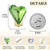 image:imageEVEVIC Austrian Crystal Heart Clip on Earrings for Women Trendy 14K Gold Plated Hypoallergenic Non Piercing Comfortable Earrings Jewelry GiftFern Green