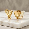 image:imageEVEVIC Austrian Crystal Heart Clip on Earrings for Women Trendy 14K Gold Plated Hypoallergenic Non Piercing Comfortable Earrings Jewelry GiftLight Topaz