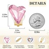 image:imageEVEVIC Austrian Crystal Heart Clip on Earrings for Women Trendy 14K Gold Plated Hypoallergenic Non Piercing Comfortable Earrings Jewelry GiftPink