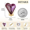 image:imageEVEVIC Austrian Crystal Heart Clip on Earrings for Women Trendy 14K Gold Plated Hypoallergenic Non Piercing Comfortable Earrings Jewelry GiftPurple