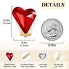 image:imageEVEVIC Austrian Crystal Heart Clip on Earrings for Women Trendy 14K Gold Plated Hypoallergenic Non Piercing Comfortable Earrings Jewelry GiftRed