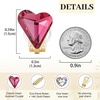 image:imageEVEVIC Austrian Crystal Heart Clip on Earrings for Women Trendy 14K Gold Plated Hypoallergenic Non Piercing Comfortable Earrings Jewelry GiftRose Pink